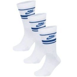 Kojinės iki 1/3 blauzdos Nike Everyday Essential, 3 poros, baltos ir mėlynos