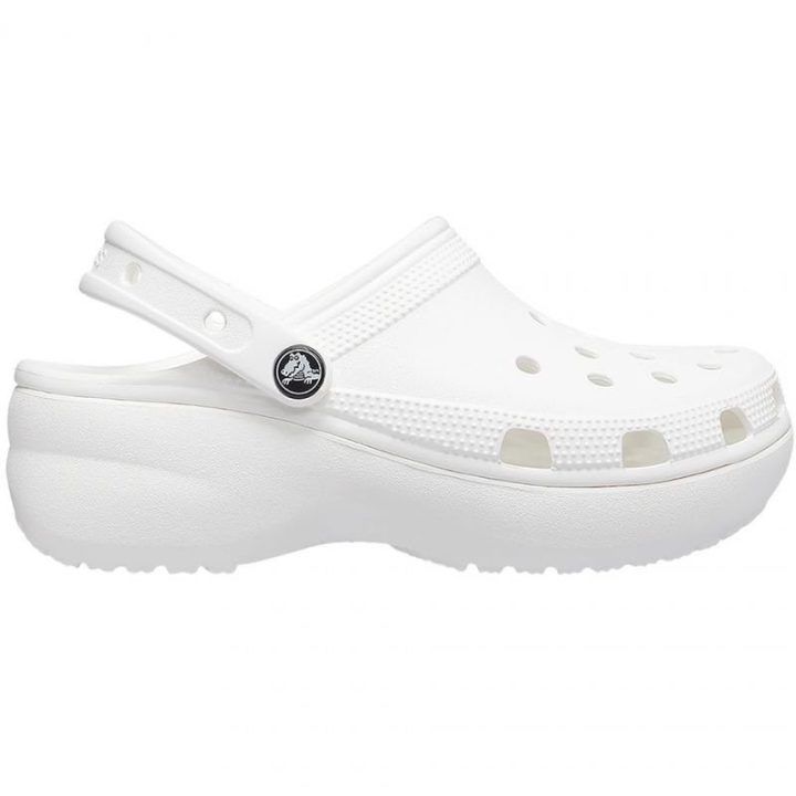 Moteriškos klumpės su paaukštintu padu Crocs Classic Platform, baltos