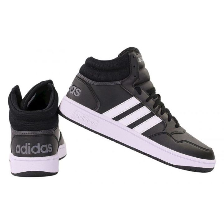 Vyriški sportbačiai aukštu auliuku adidas Hoops 3.0 Mid, juodi