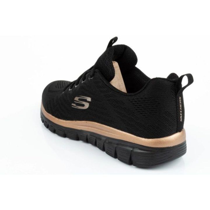 Moteriški sportbačiai su Memory Foam vidpadžiu Skechers, juodi