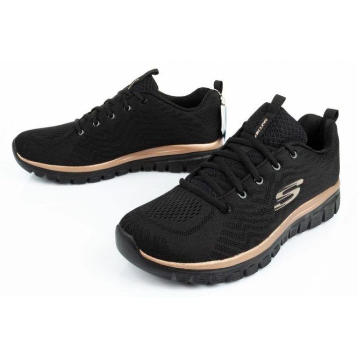 Moteriški sportbačiai su Memory Foam vidpadžiu Skechers, juodi