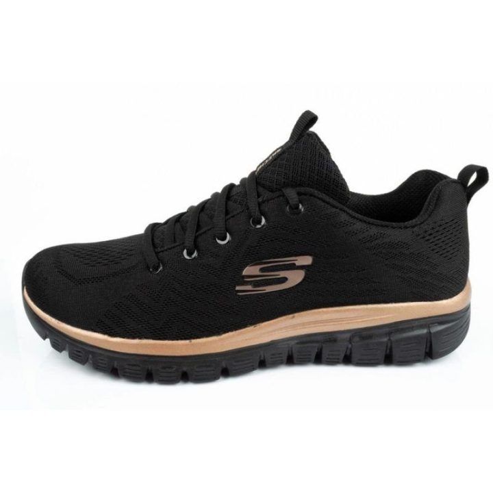 Moteriški sportbačiai su Memory Foam vidpadžiu Skechers, juodi