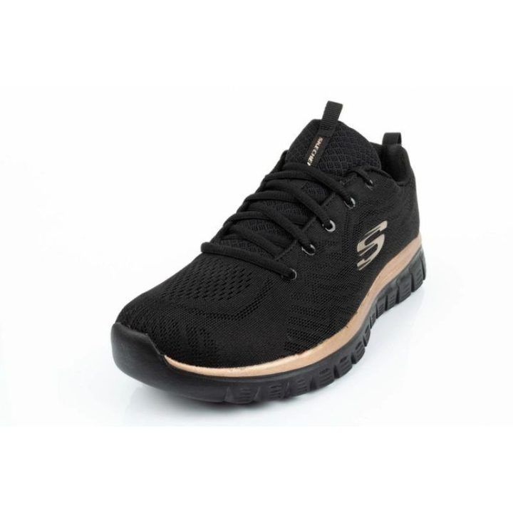 Moteriški sportbačiai su Memory Foam vidpadžiu Skechers, juodi