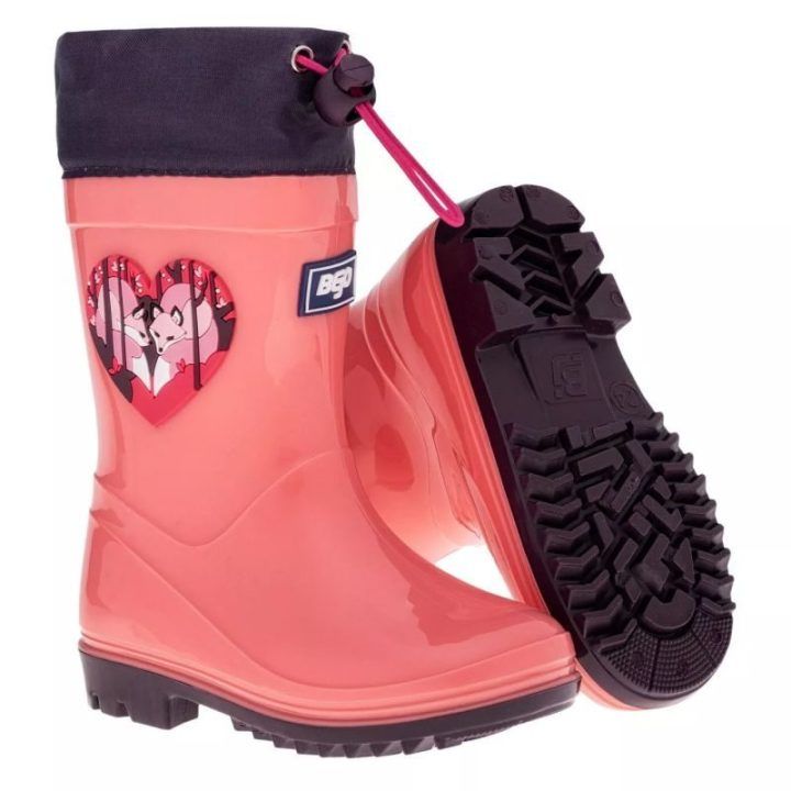 Vaikiški pašiltinti guminiai batai Bejo Kai Wellies, rožiniai