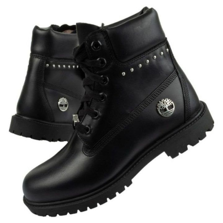 Moteriški odiniai žygio batai Timberland Heritage 6 In, juodi