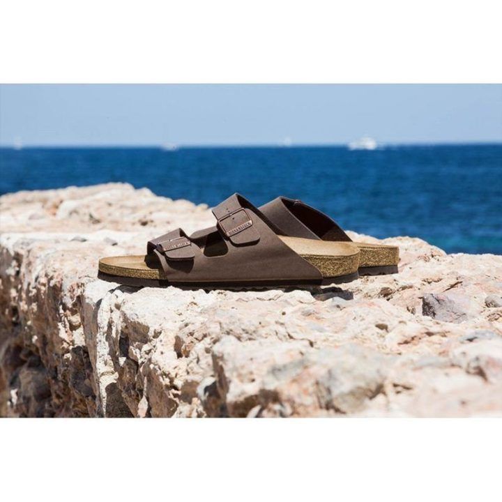 Moteriškos šlepetės su sagtimis Birkenstock Arizona BS, rudos