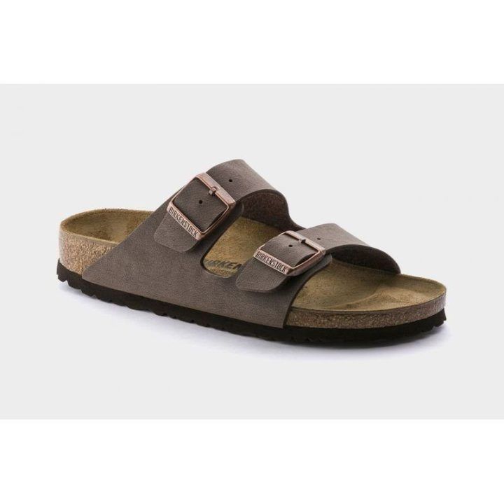 Moteriškos šlepetės su reguliuojamomis sagtimis Birkenstock Arizona, rudos