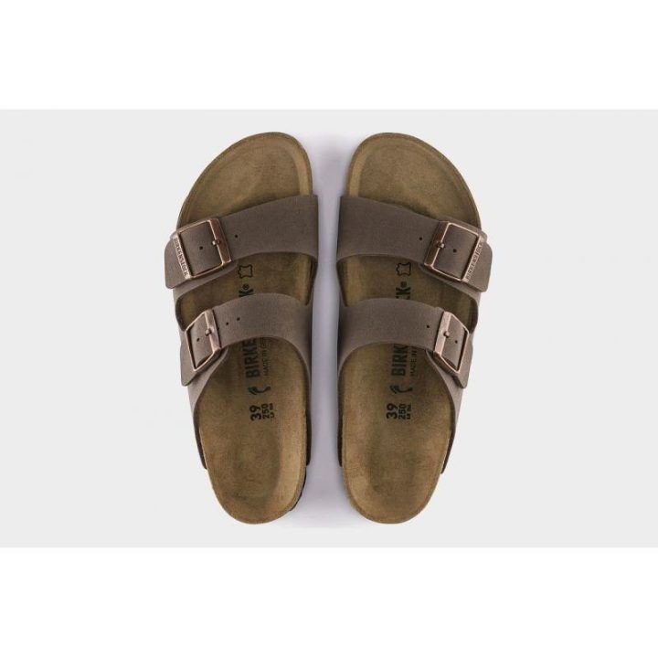 Moteriškos šlepetės su reguliuojamomis sagtimis Birkenstock Arizona, rudos