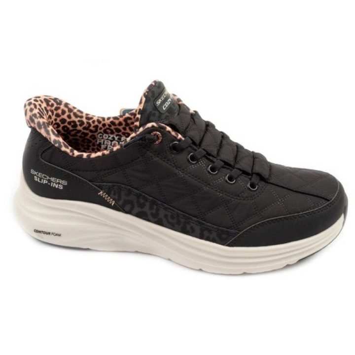 Moteriški įspiriami sportbačiai Skechers Cozy Fit, juodi