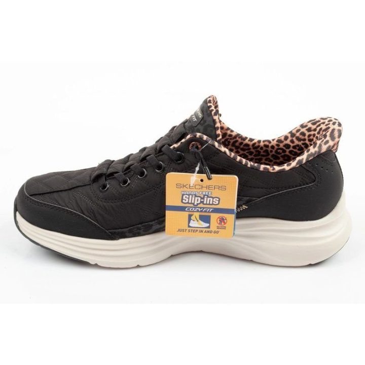 Moteriški įspiriami sportbačiai Skechers Cozy Fit, juodi