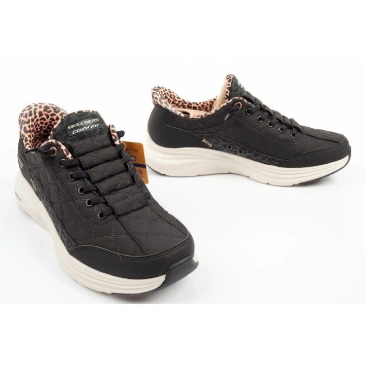 Moteriški įspiriami sportbačiai Skechers Cozy Fit, juodi
