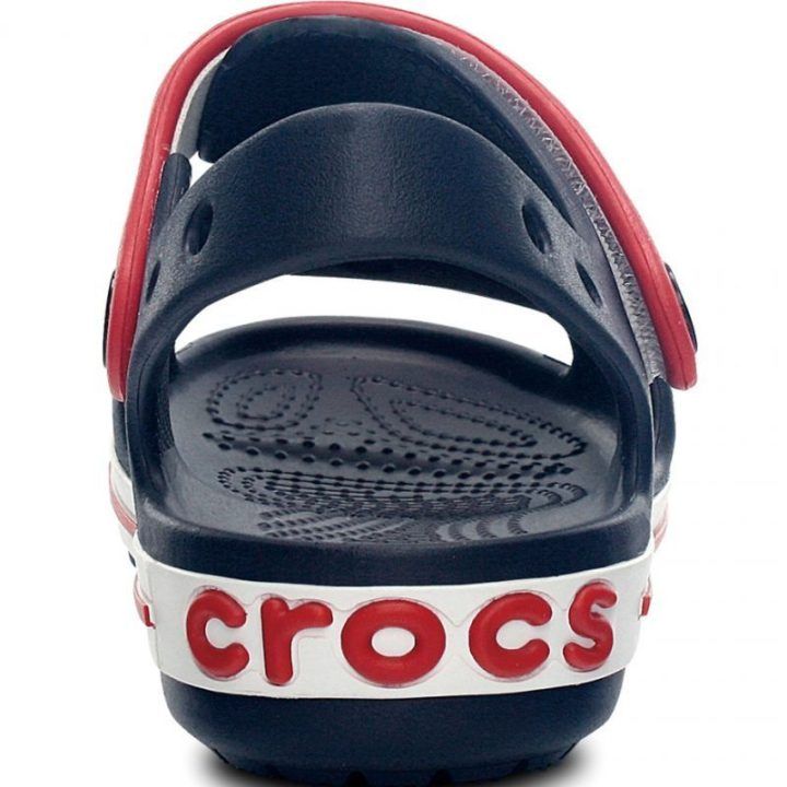 Basutės mergaitėms Crocs Crocband, tamsiai mėlynos ir raudonos