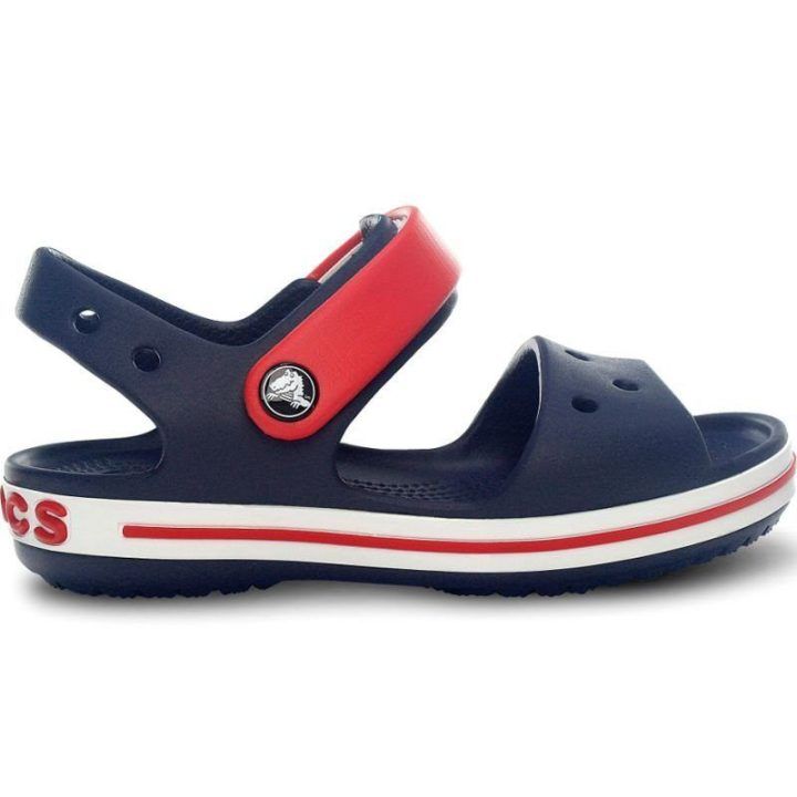Basutės mergaitėms Crocs Crocband, tamsiai mėlynos ir raudonos