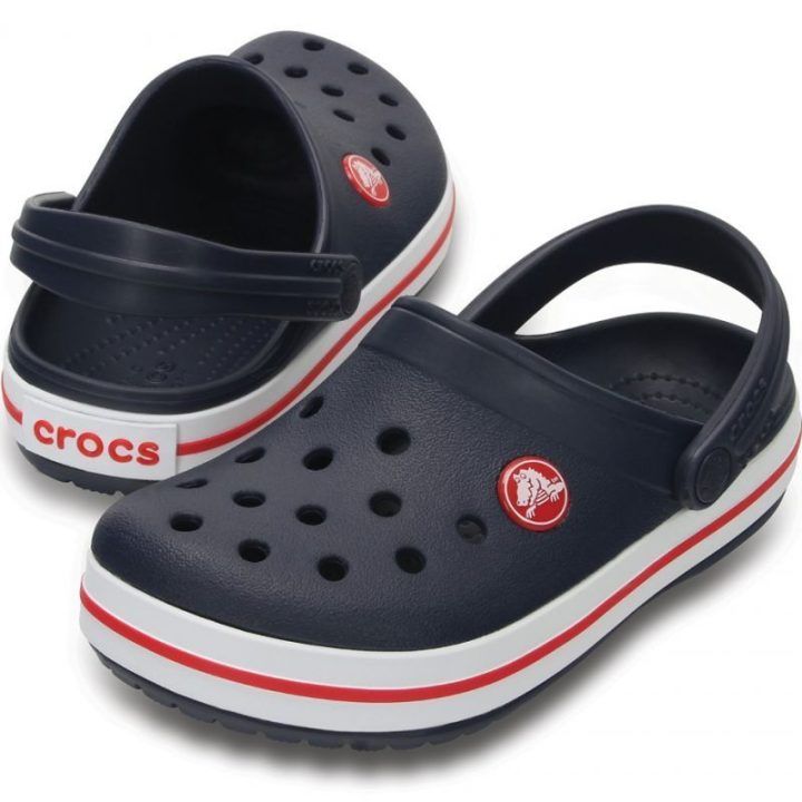 Vaikiškos klumpės Crocs Crocband, tamsiai mėlynos ir raudonos