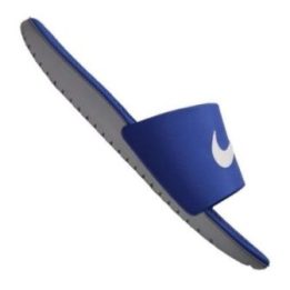 Šlepetės berniukams baseinui Nike Kawa Slide, mėlynos ir pilkos