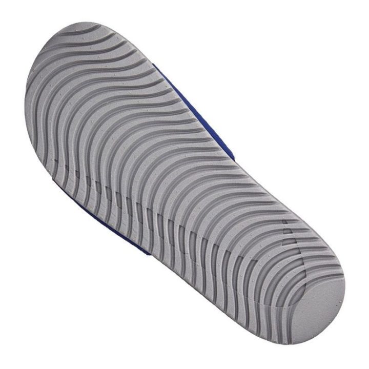 Šlepetės berniukams baseinui Nike Kawa Slide, mėlynos ir pilkos