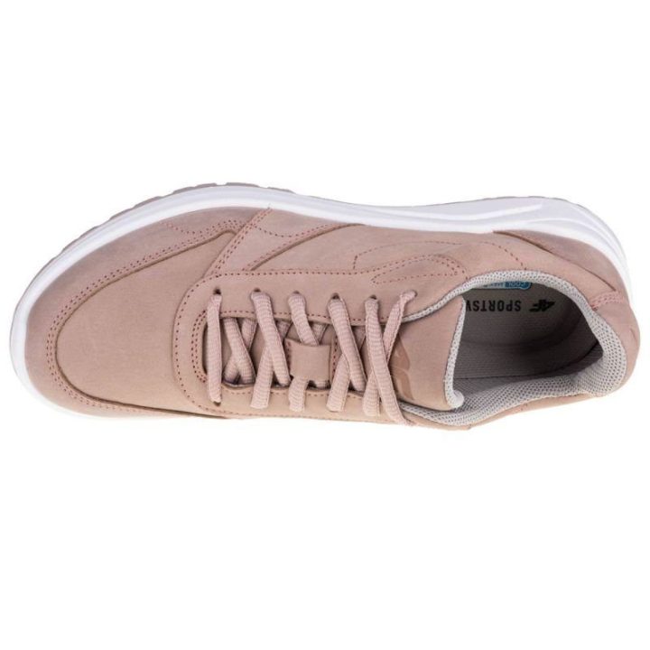 Moteriški sportbačiai iš nubuko odos 4F, rožiniai