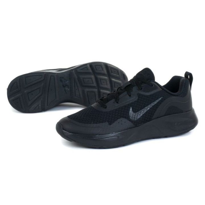 Vaikiški sportbačiai su raišteliais Nike Wearallday, juodi