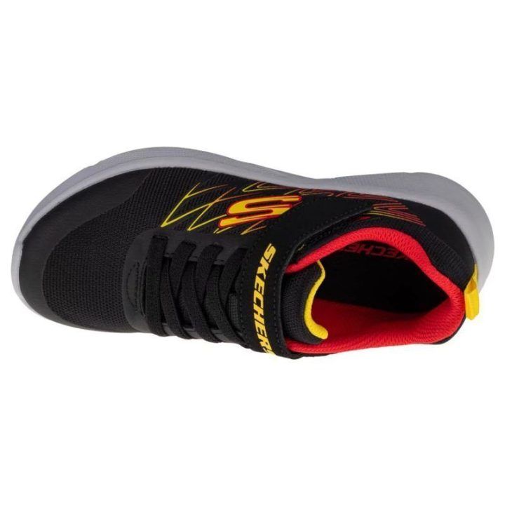 Vaikiški sportbačiai su lipuku Skechers Microspec Texlor, juodi