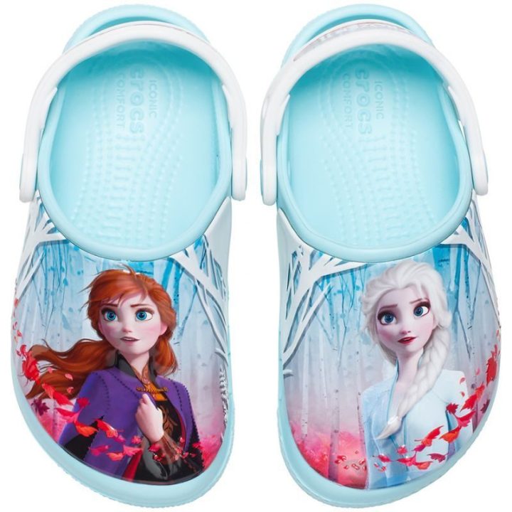 Vaikiškos klumpės su Frozen 2 personažais Crocs, mėlynos