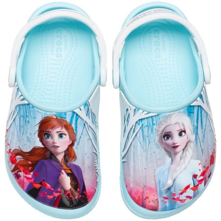 Vaikiškos klumpės su Frozen 2 personažais Crocs, mėlynos