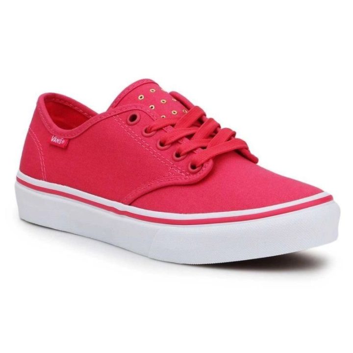 Moteriški žemo profilio sportbačiai Vans Camden Stripe, raudoni