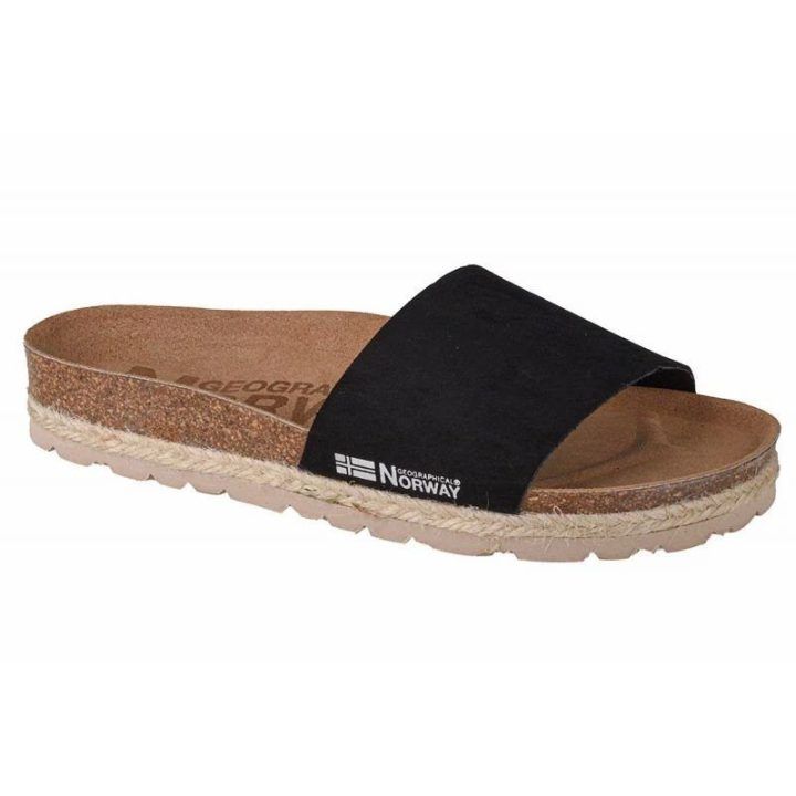 Moteriškos šlepetės Geographical Norway Baja Verano, juodos