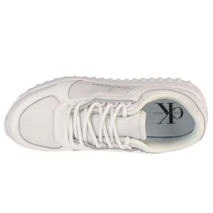 Moteriški sportbačiai su storu padu Calvin Klein Runner Laceup, balti