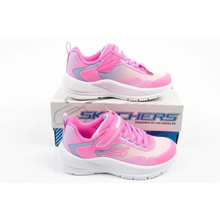 Sportbačiai mergaitėms su lipuku Skechers Microspec Advance