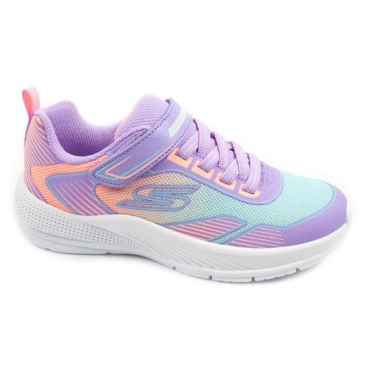 Sportbačiai mergaitėms su blizgiu tinkleliu Skechers Microspec Advance
