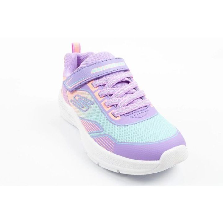 Sportbačiai mergaitėms su blizgiu tinkleliu Skechers Microspec Advance