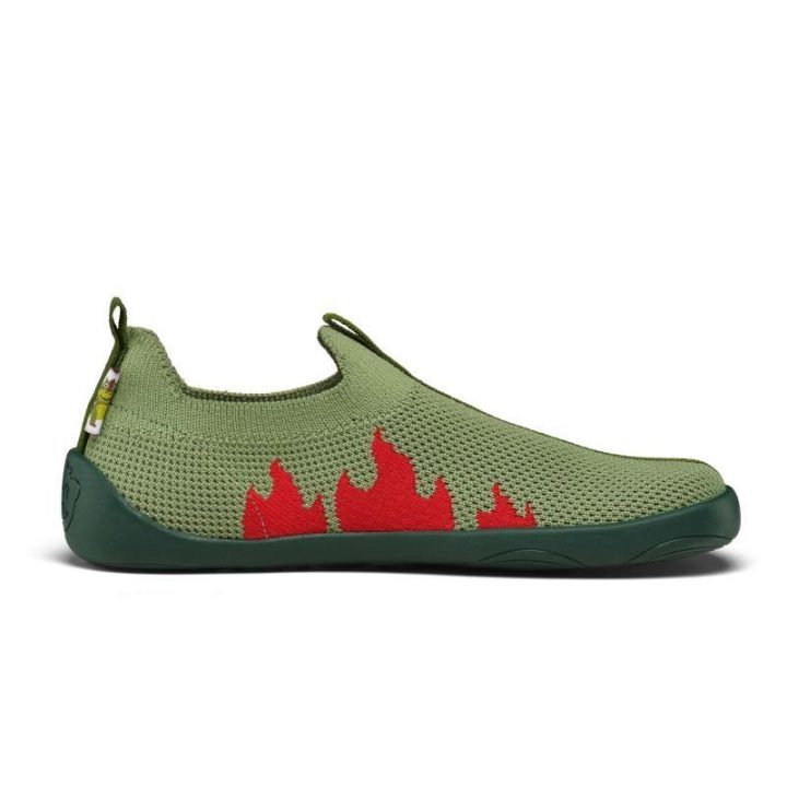 Vaikiškos megztos barefoot tipo šlepetės Affenzahn Flinky Dragon