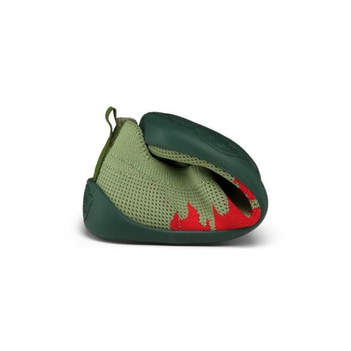 Vaikiškos megztos barefoot tipo šlepetės Affenzahn Flinky Dragon