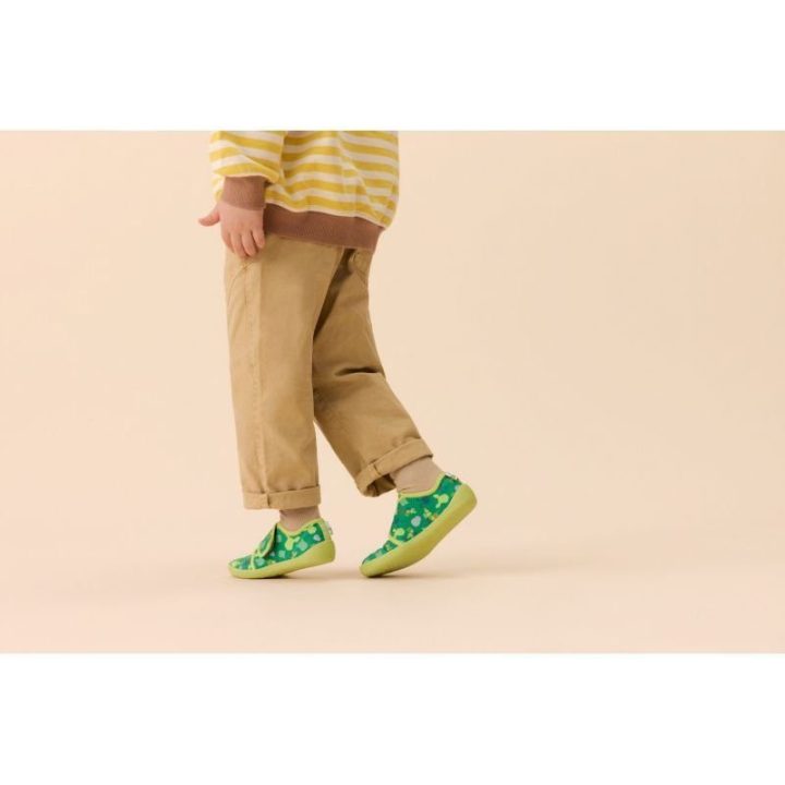 Vaikiškos barefoot tipo šlepetės Affenzahn Movy Caterpillar