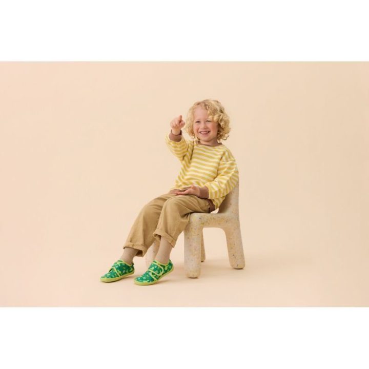 Vaikiškos barefoot tipo šlepetės Affenzahn Movy Caterpillar