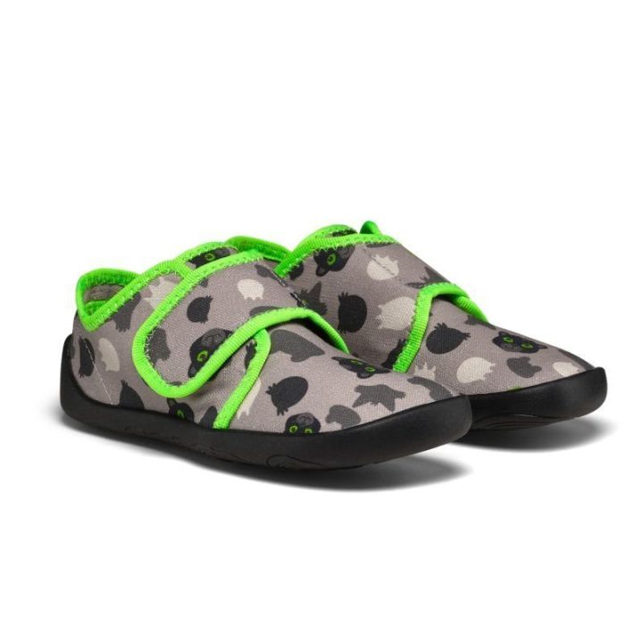 Vaikiškos medvilninės barefoot tipo šlepetės Affenzahn Movy Panther
