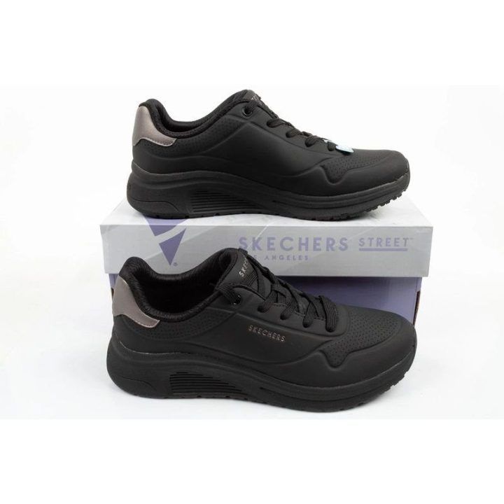Moteriški sportbačiai su platforma Skechers Uno Lite 2, juodi