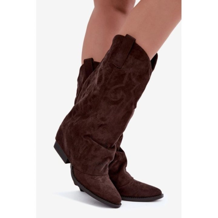 Moteriški kaubojiško stiliaus batai virš kelių Step in style, rudi