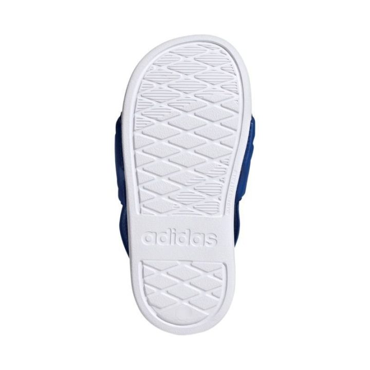 Vaikiškos šlepetės adidas Adilette Estrap 2.0, baltos ir mėlynos