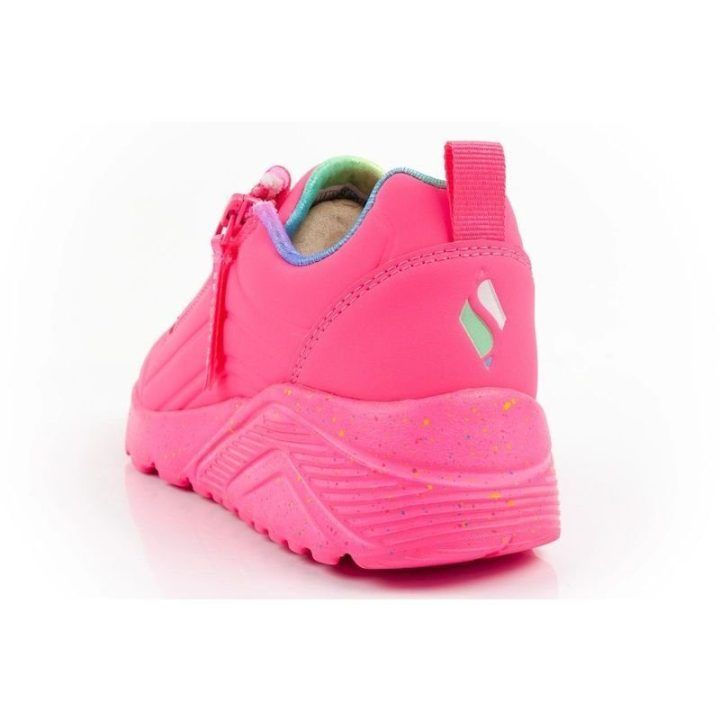 Vaikiški sportbačiai su užtrauktuku Skechers Uno Lite, rožiniai