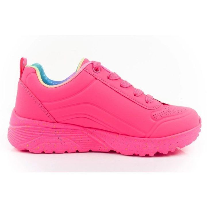 Vaikiški sportbačiai su užtrauktuku Skechers Uno Lite, rožiniai