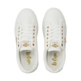Moteriški sportbačiai su guminiu padu Lee Cooper, balti