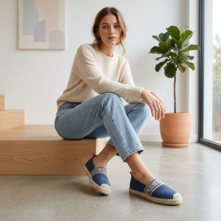 Moteriškos espadrilės su elastingu viršumi Potocki, mėlynos