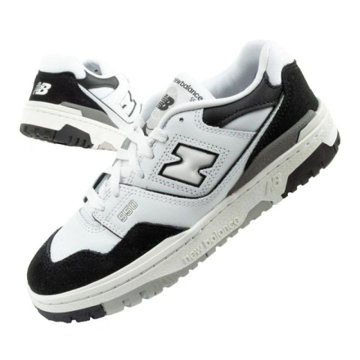 Vaikiški odiniai sportbačiai New Balance 550, juodi ir balti