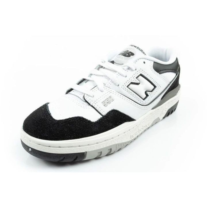 Vaikiški odiniai sportbačiai New Balance 550, juodi ir balti