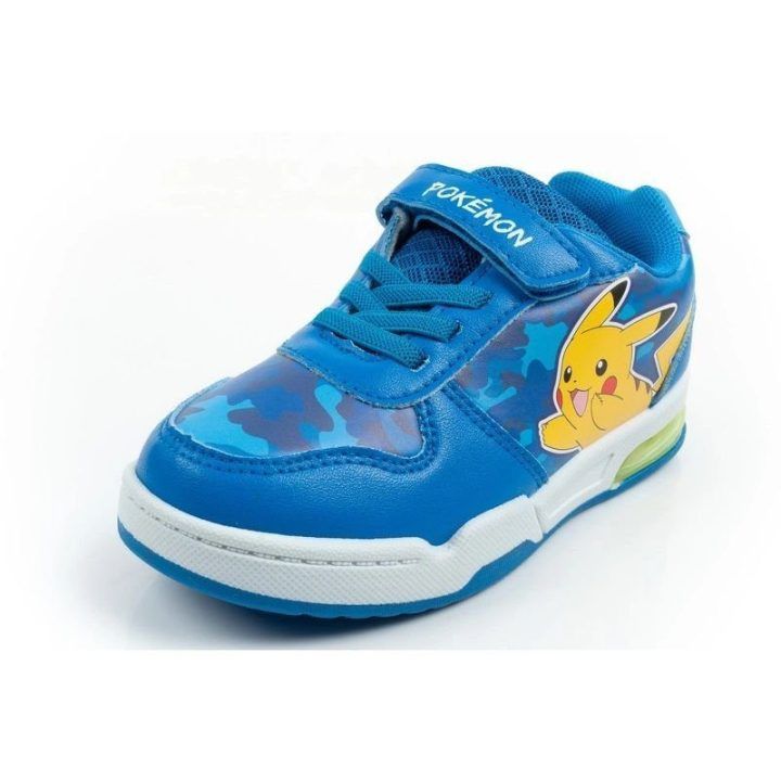 Vaikiški LED sportbačiai su lipukais Leomil Pokémon, mėlyni
