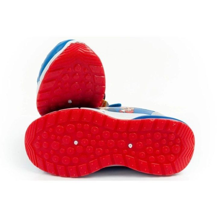 Sportbačiai berniukams su lipuku ir LED Leomil Super Mario, mėlyni