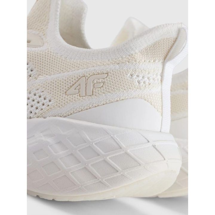 Moteriški sportbačiai su megztu viršumi 4F Velocore E-knit, balti