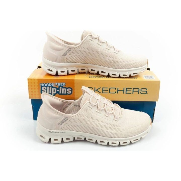Moteriški įspiriami sportbačiai Skechers Glide-Step, ekru