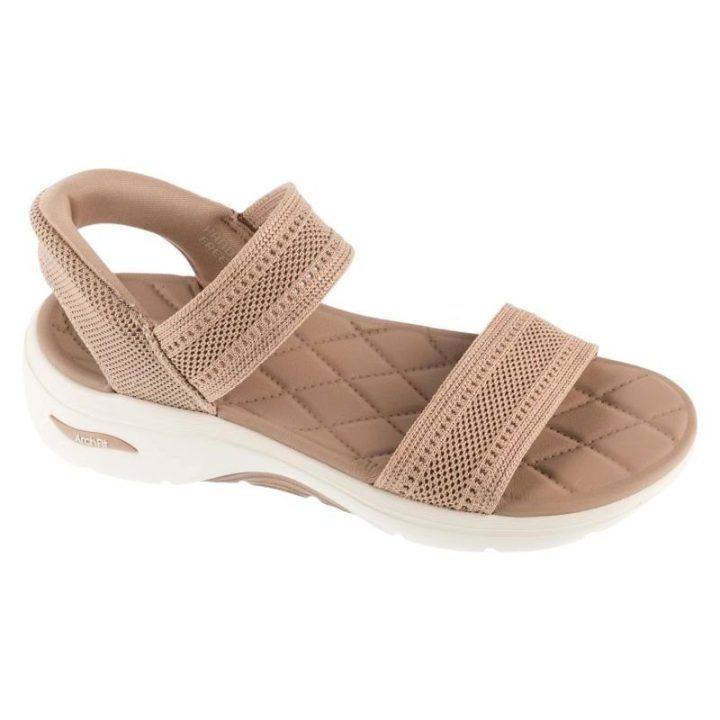 Moteriškos įspiriamos basutės Skechers GO Walk Arch Fit 2.0, smėlio